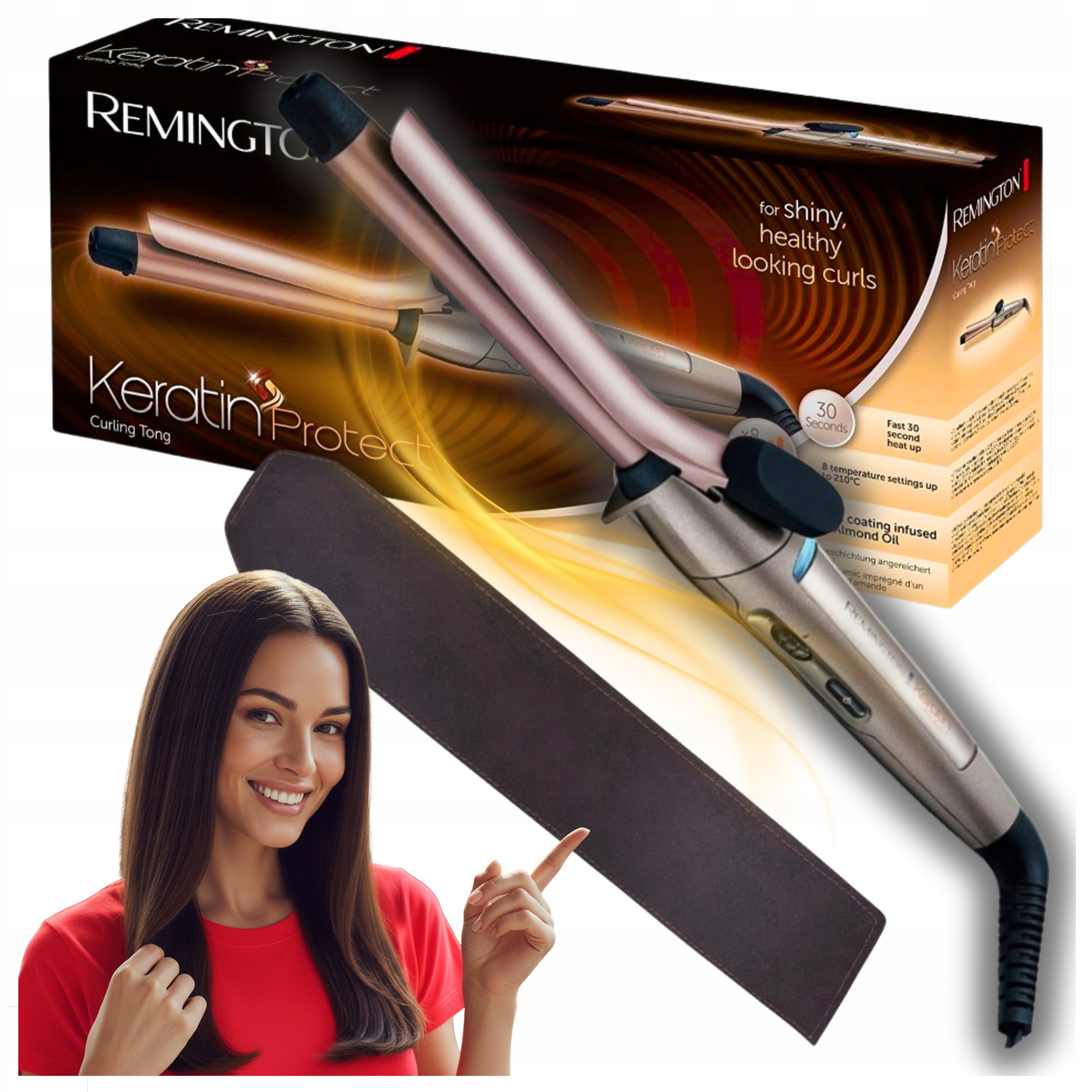 Lokówka Remington Do Włosów Niezawodna Lokówka Keratynowa Migdał Pro