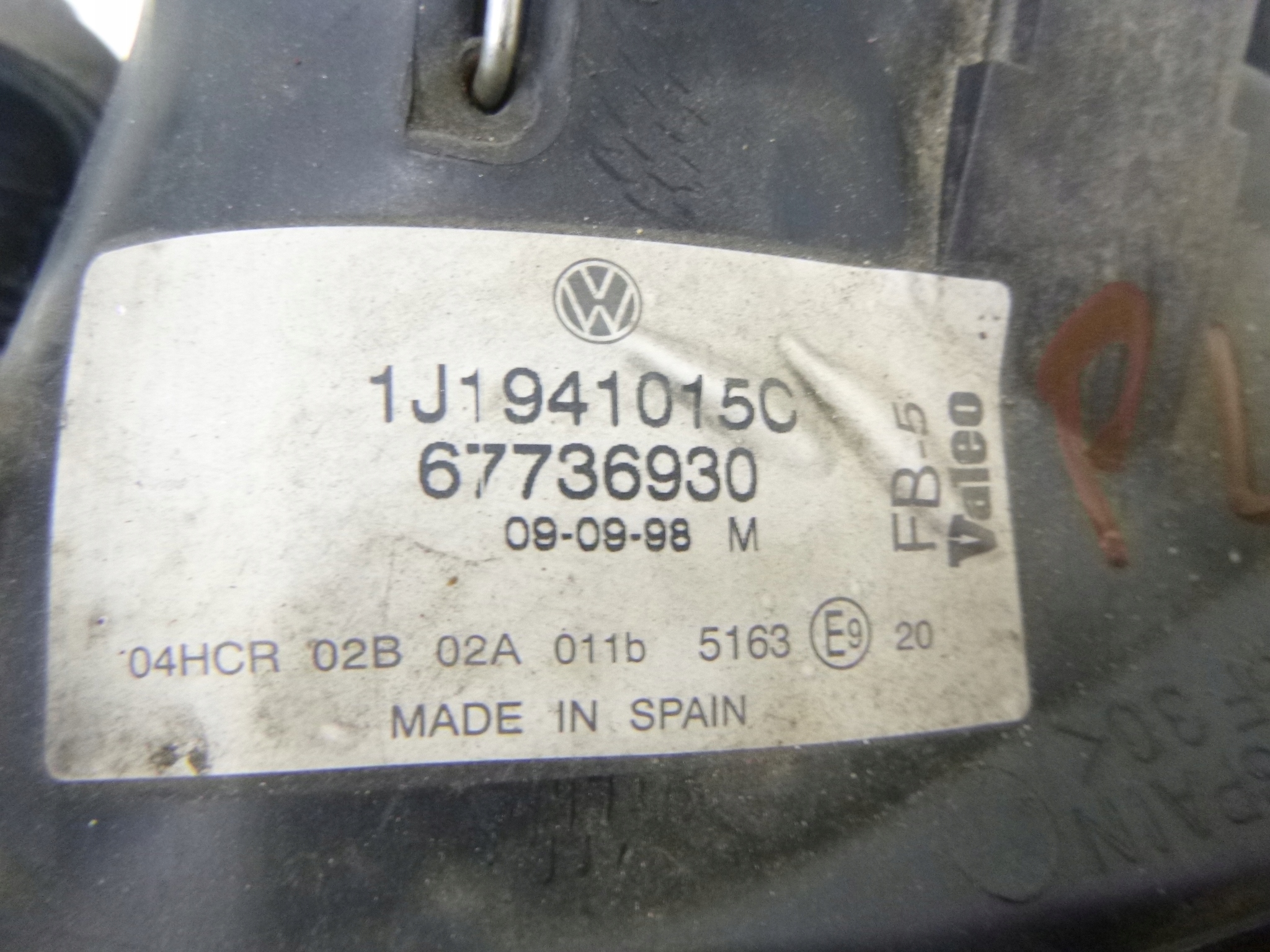 light front VW Volkswagen Golf IV 97-06r. lens Valeo