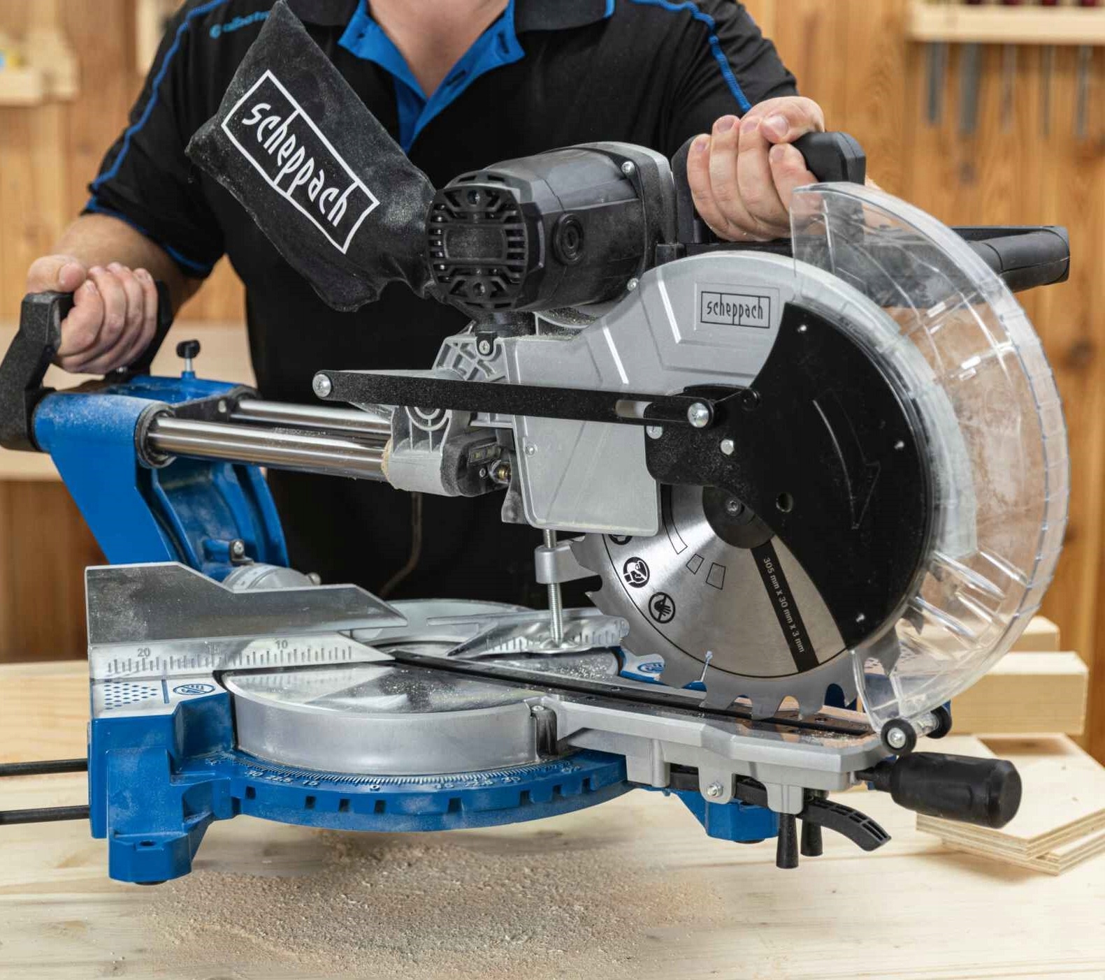 PIŁA UKOŚNA UKOŚNICA Z POSUWEM SCHEPPACH HM140L 2000W 305MM 2XTARCZA Prędkość obrotowa 3800 rpm