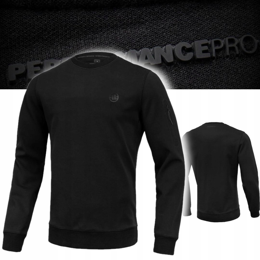 Pitbull West Coast Pánská Mikina Crewneck Seahill 300 g Černá L