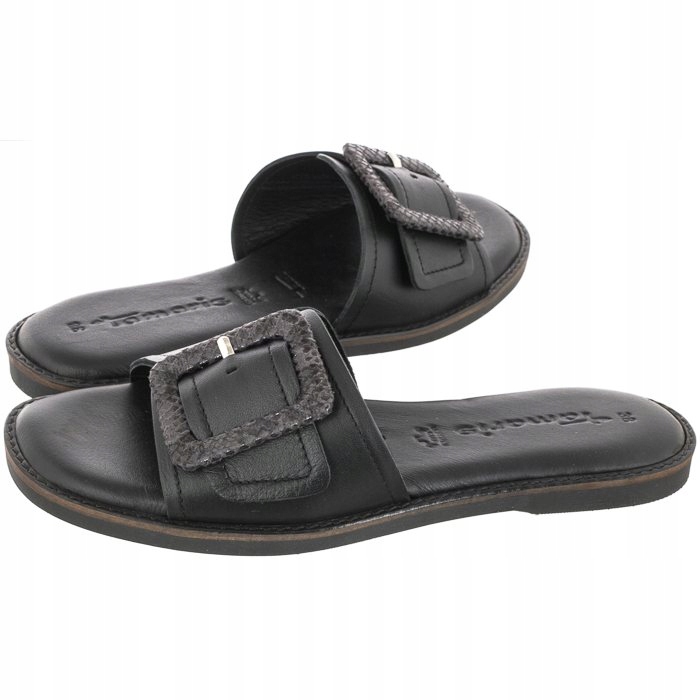 

Damskie Klapki Tamaris Skórzane Czarne 1-27129