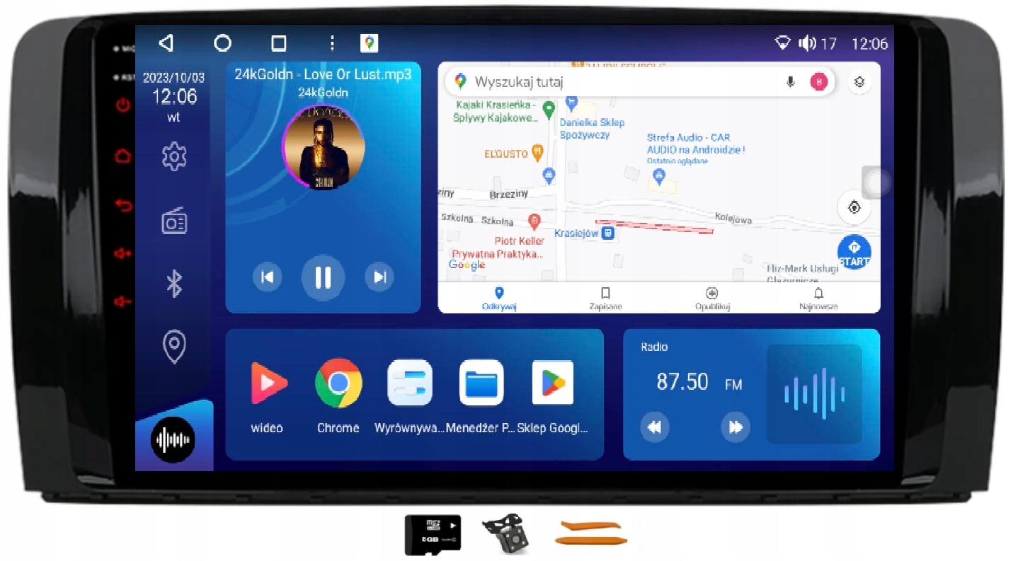 Rádio Android Navigácia Qled Carplay Lte 64GB Gps Mercedes R W251 05-17
