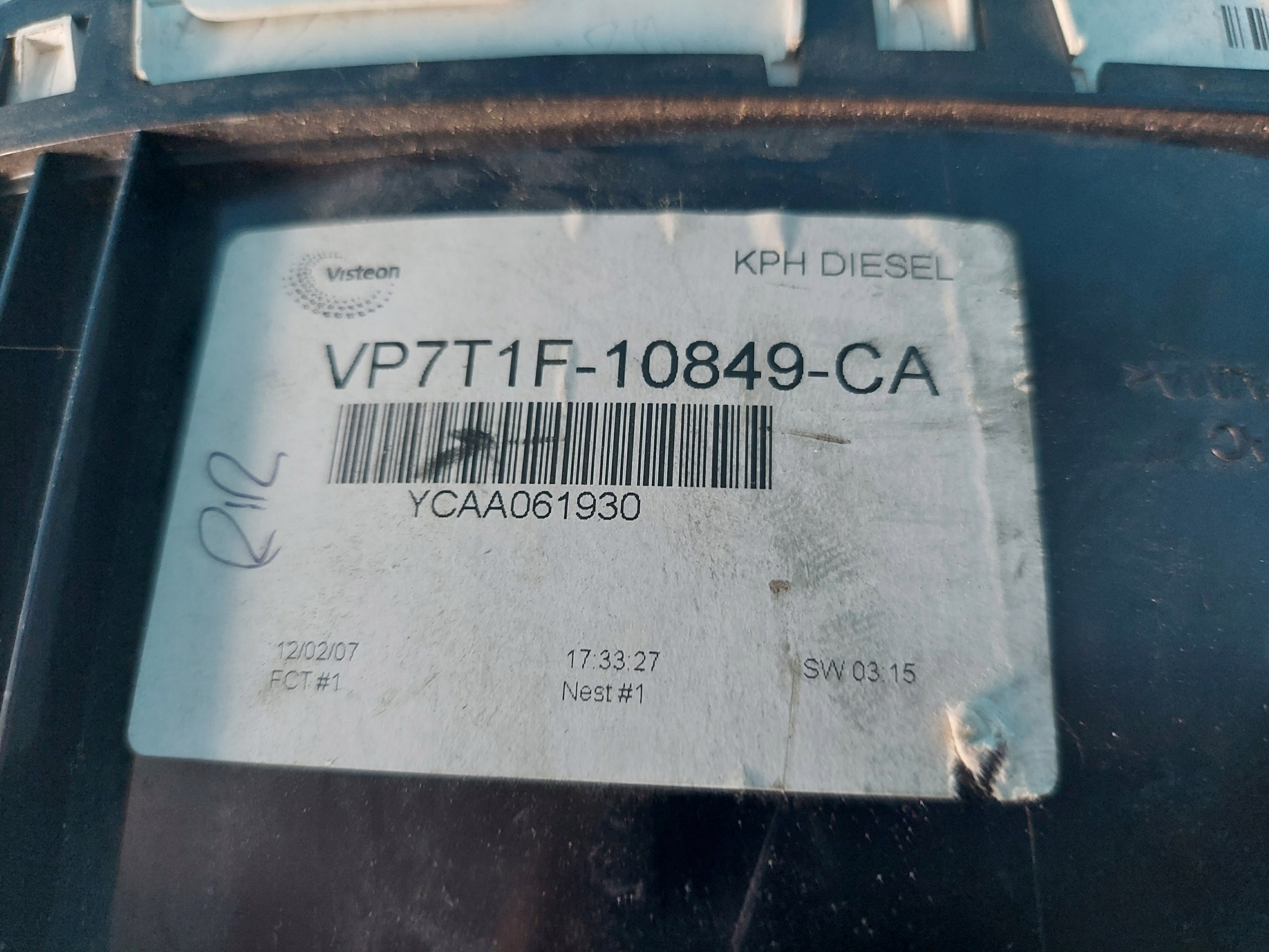 dials clock FORD TOURNEO 1.8 TDCI VP7T1F-10849-CA