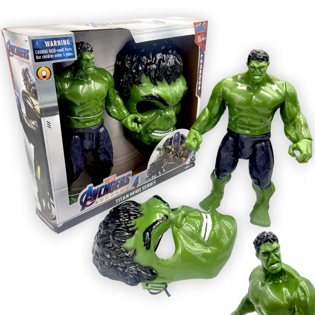 

Duża Ruchoma Figurka Hulk 30CM Maska Dźwięk