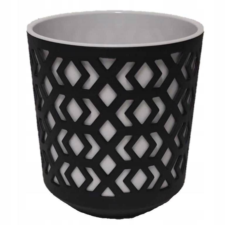 

Doniczka Lam Aztek 140 czarny/biały