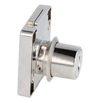 Zamek meblowy kwadrat SISO X850 fi19x22 jeden klucz #D20 Szerokość 4 mm