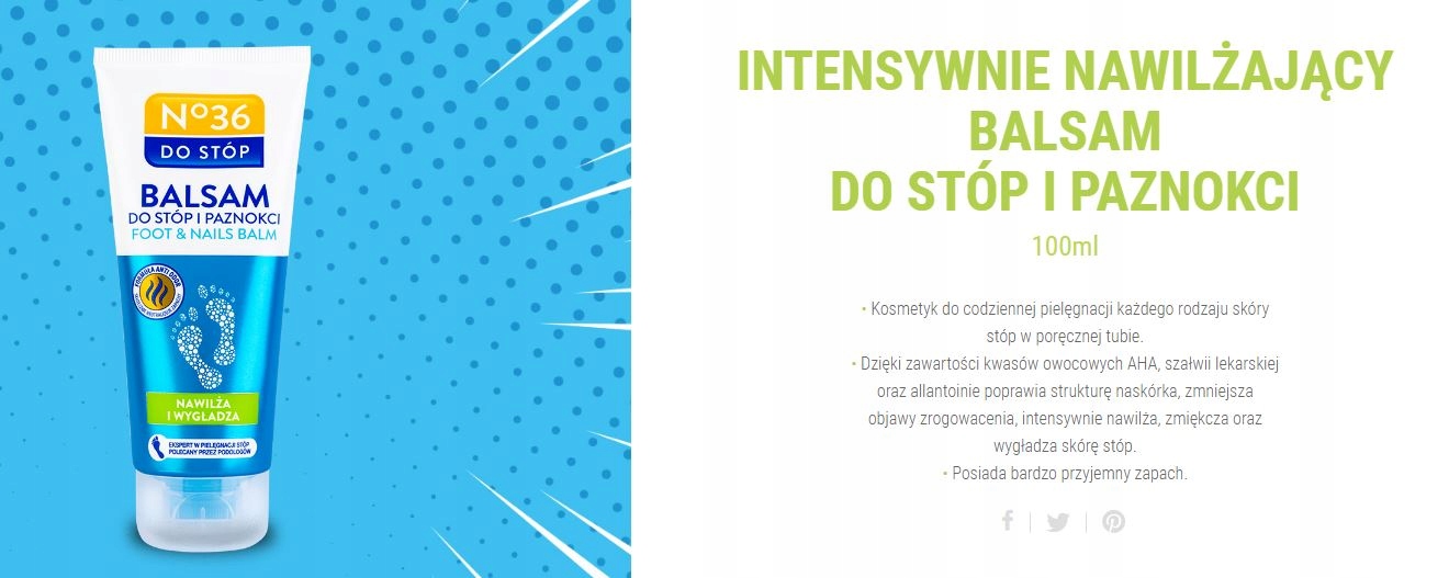 Nawilżający balsam do stóp i paznokci 100 ml Rodzaj balsam