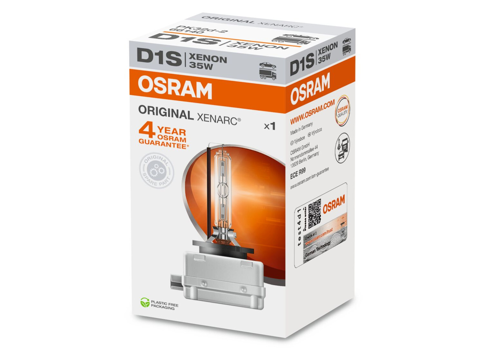 Osram Xenarc Original D1S xenónová výbojka, 35 W, PK32d-2, 1ks v balení