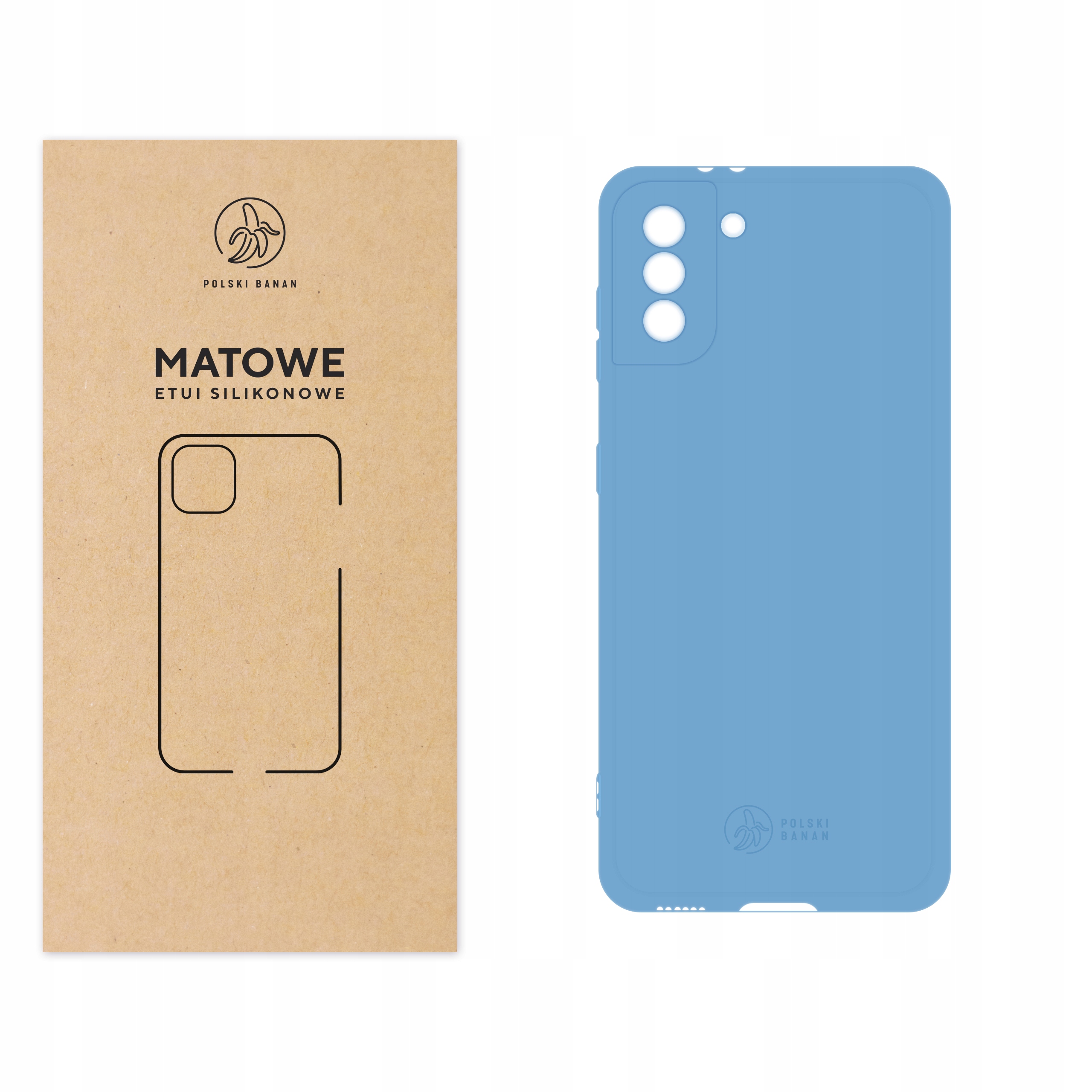

Etui Matowe do Samsung S21 błękitne