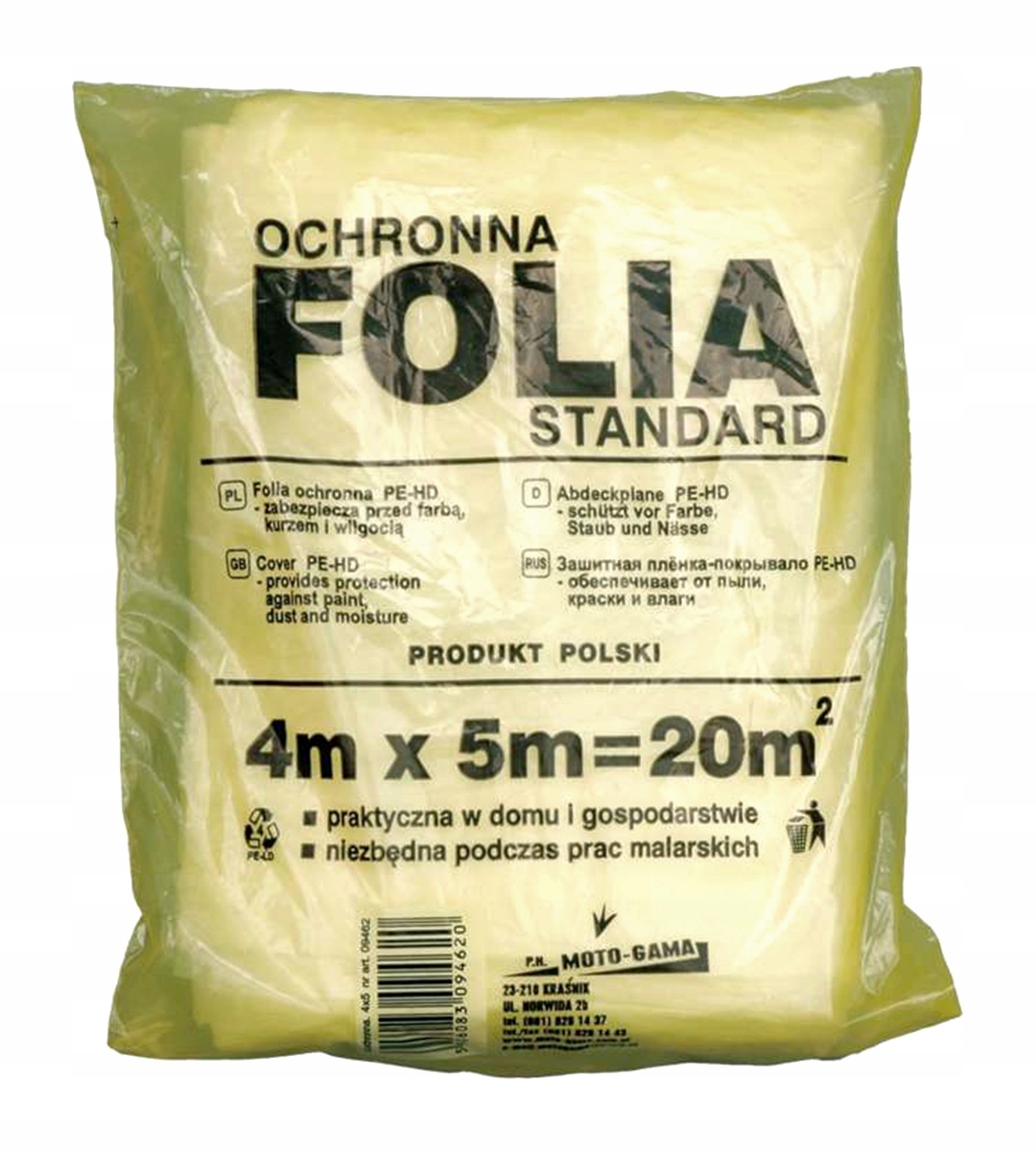 

Folia Malarska Ochronna 4X5 M 20M2
