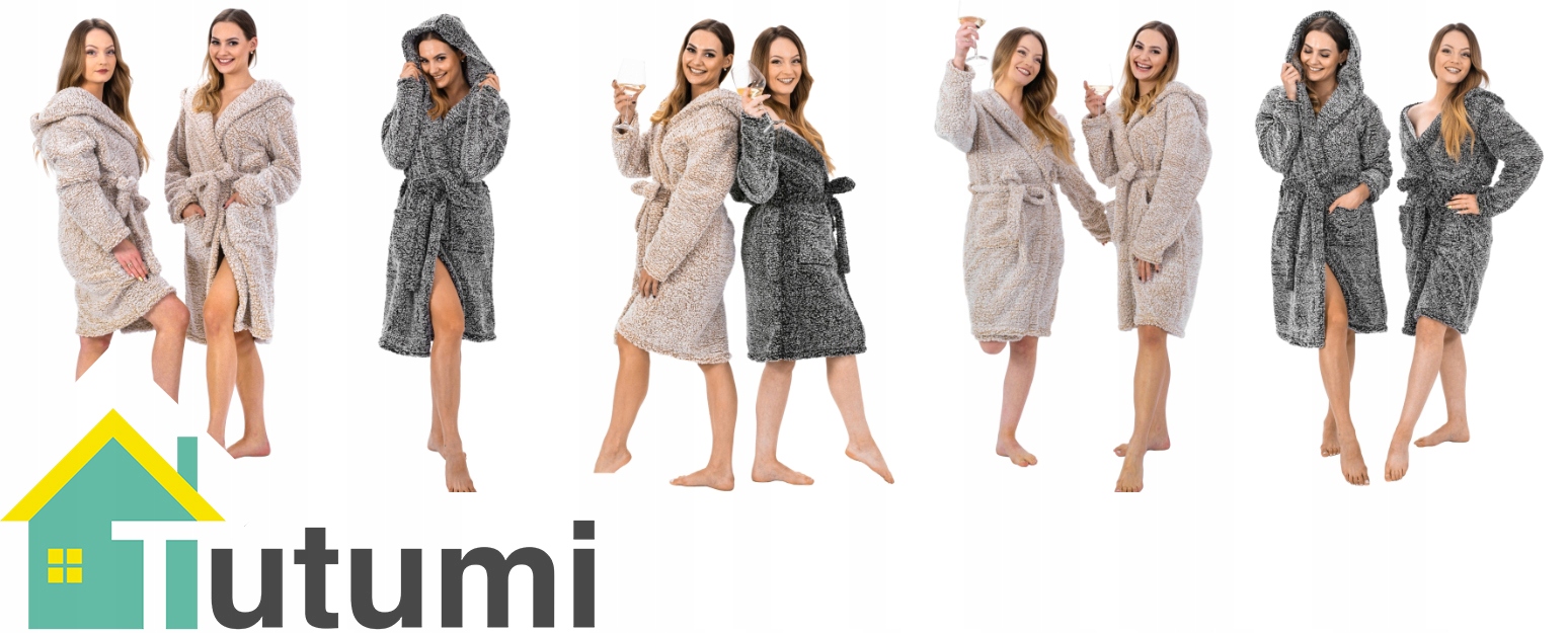 SZLAFROK DAMSKI XL BEŻOWY DŁUGI CIEPŁY Z KAPTUREM L SZLAFROK BAWEŁNIANY Materiał dominujący mikrofibra (mikrofaza)