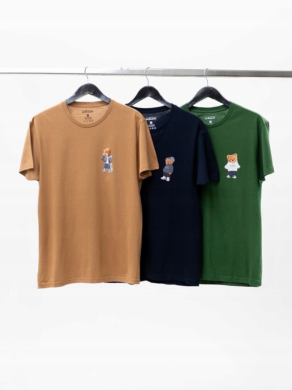 Sada Triček Pánské Tričko 3 Kusy Barvy MyStars Skate Medvídek M