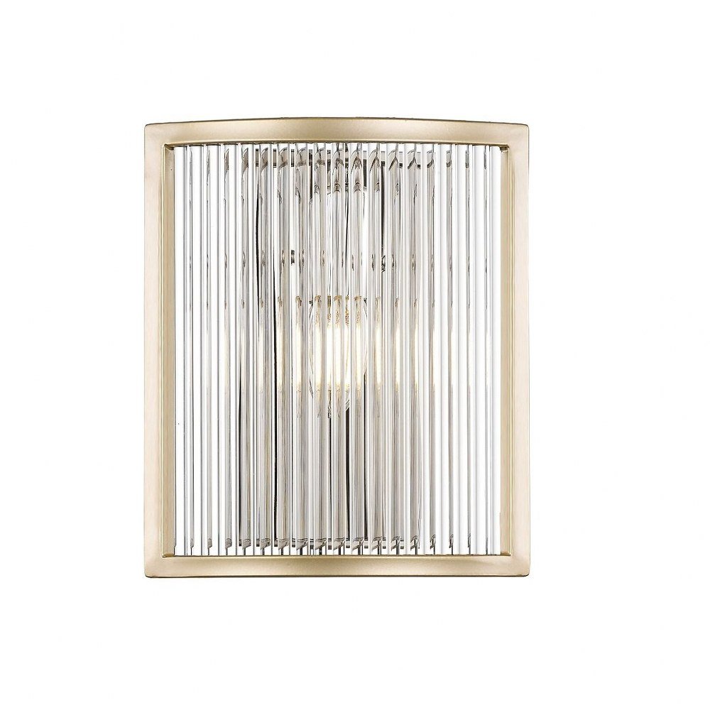 Lampa Ścienna Kinkiet E14 Złota Szklana Przezroczysta Sergio 24cm Zuma Line