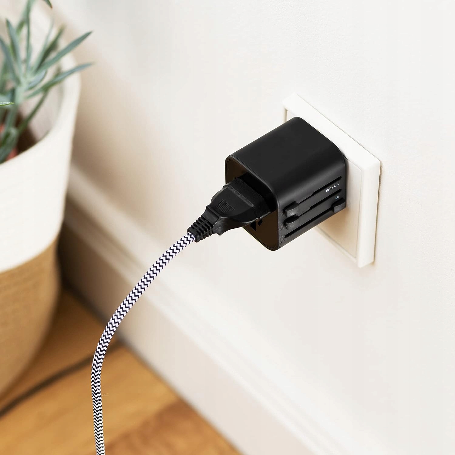 ADAPTER PODRÓŻNY PRZEJŚCIOWKA MIĘDZYNARODOWA EU US AUS UK GNIAZDKO Kod producenta 4A/3