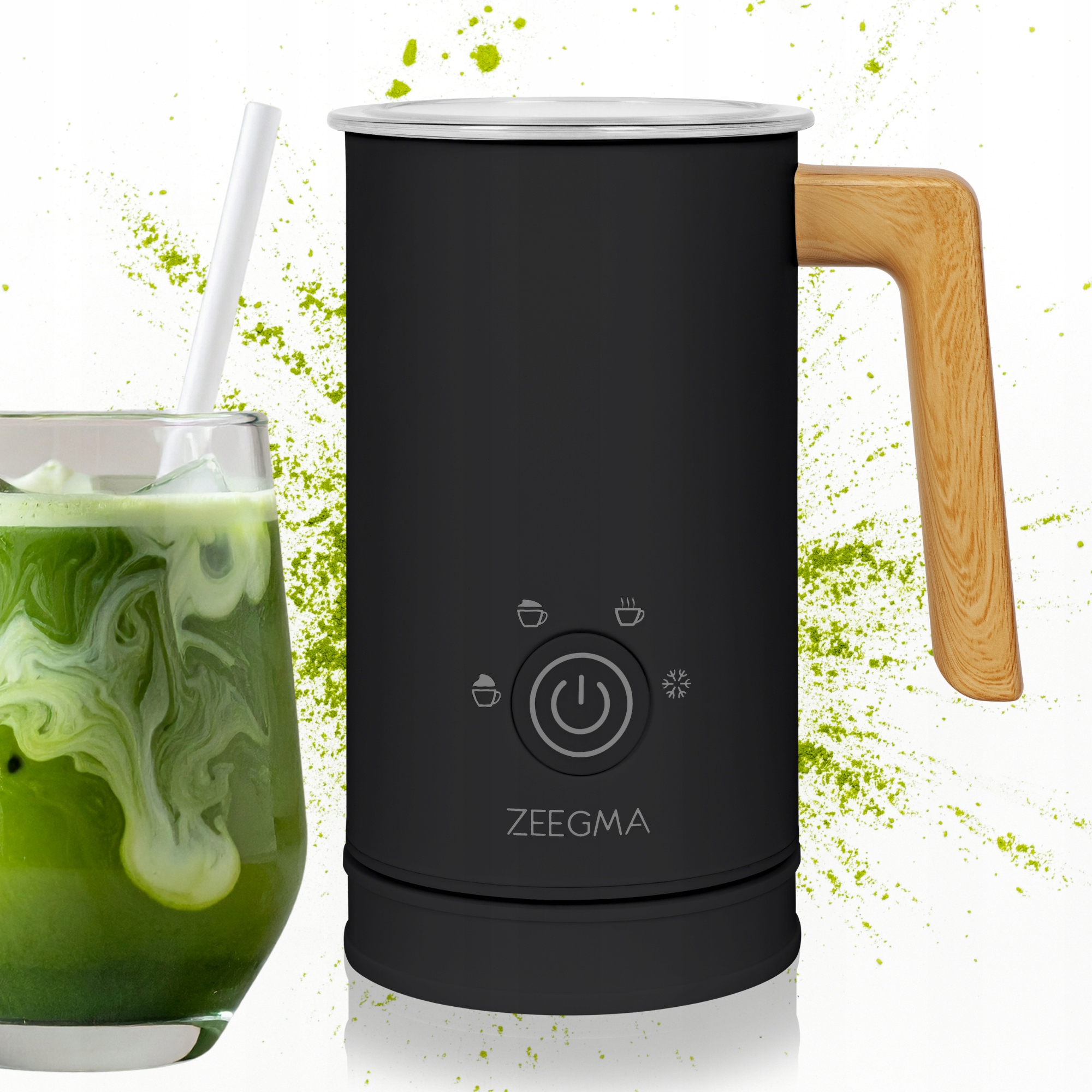 Elektrický napěňovač matchy pro Latte kávu a mléko s ohřívačem 240 ml