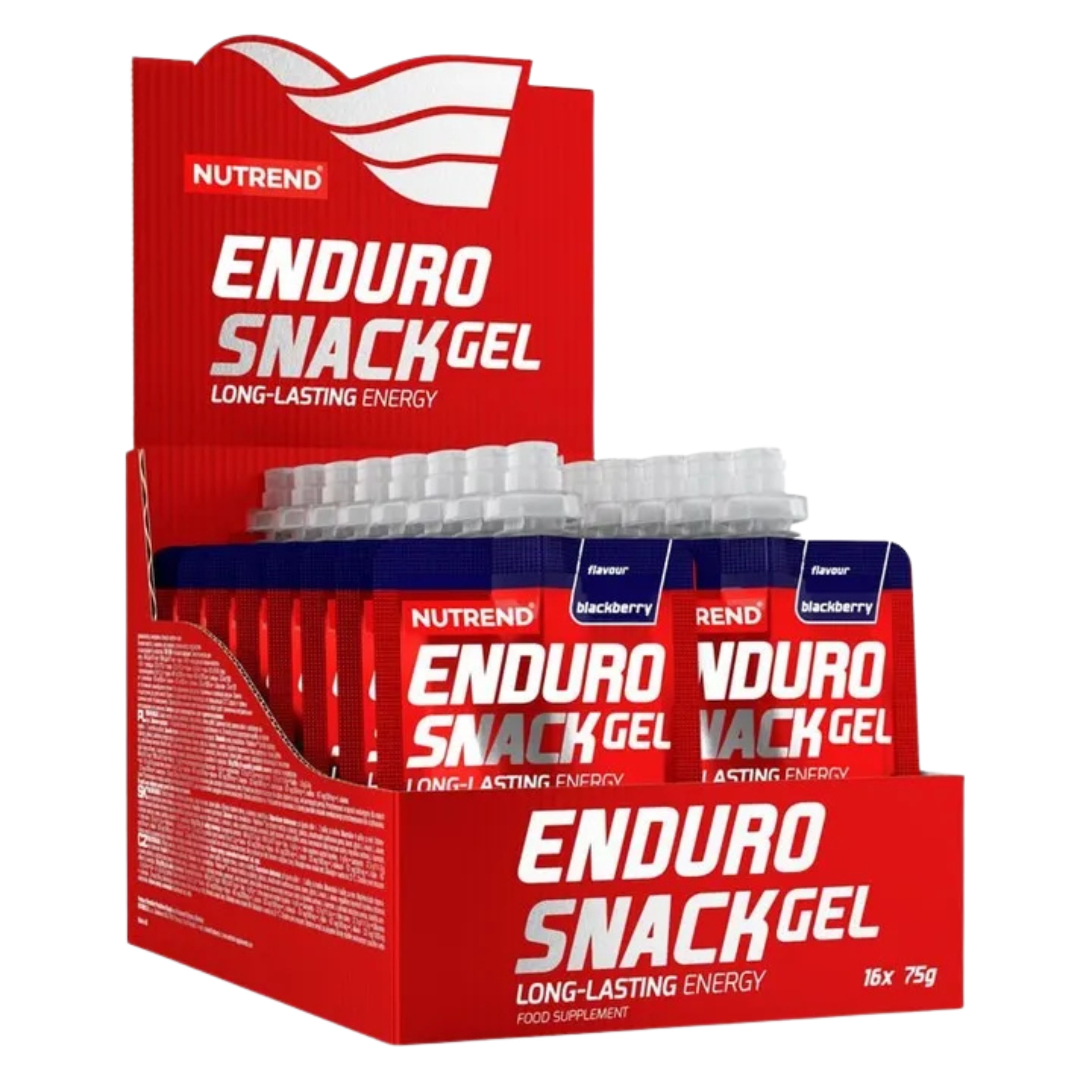 Energetický Gel Nutrend Endurosnack 16x75 g Ostružina Bcaa Taurin Uhlí