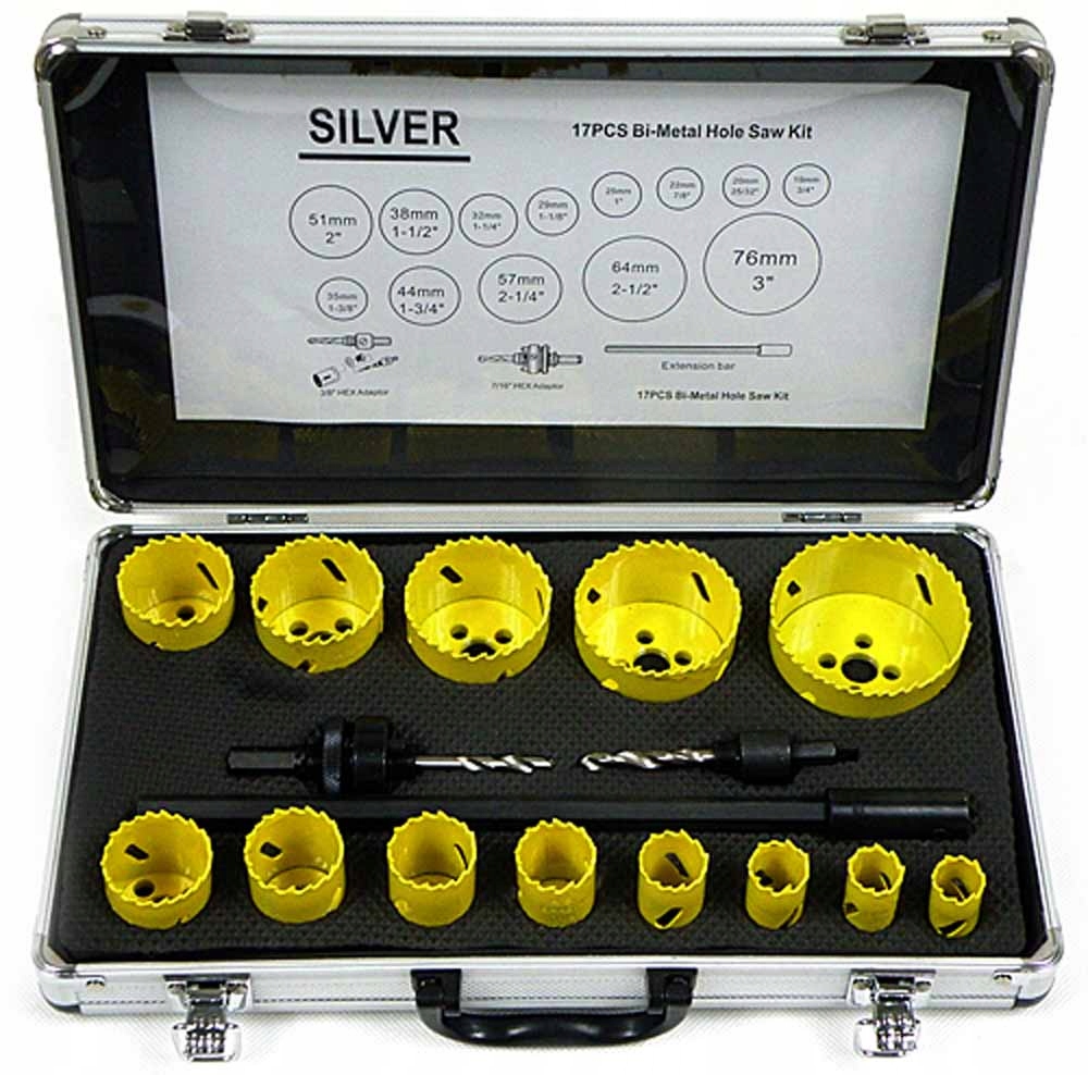 Korunkový Vrták Bi-metal 17 el. Kufr Alu Silver