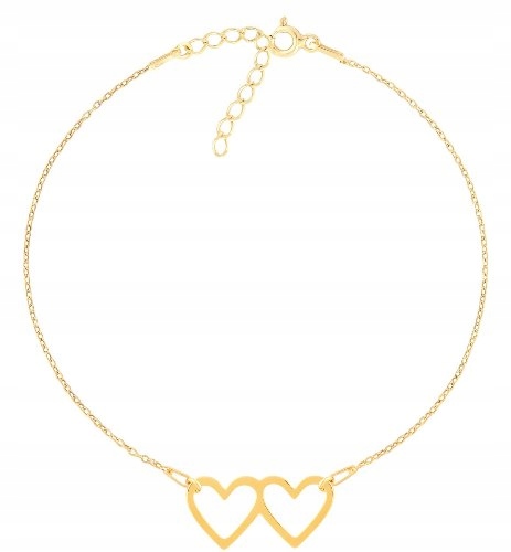 

Bransoletka gwiazd celebrytka Dwa Serca srebro 925