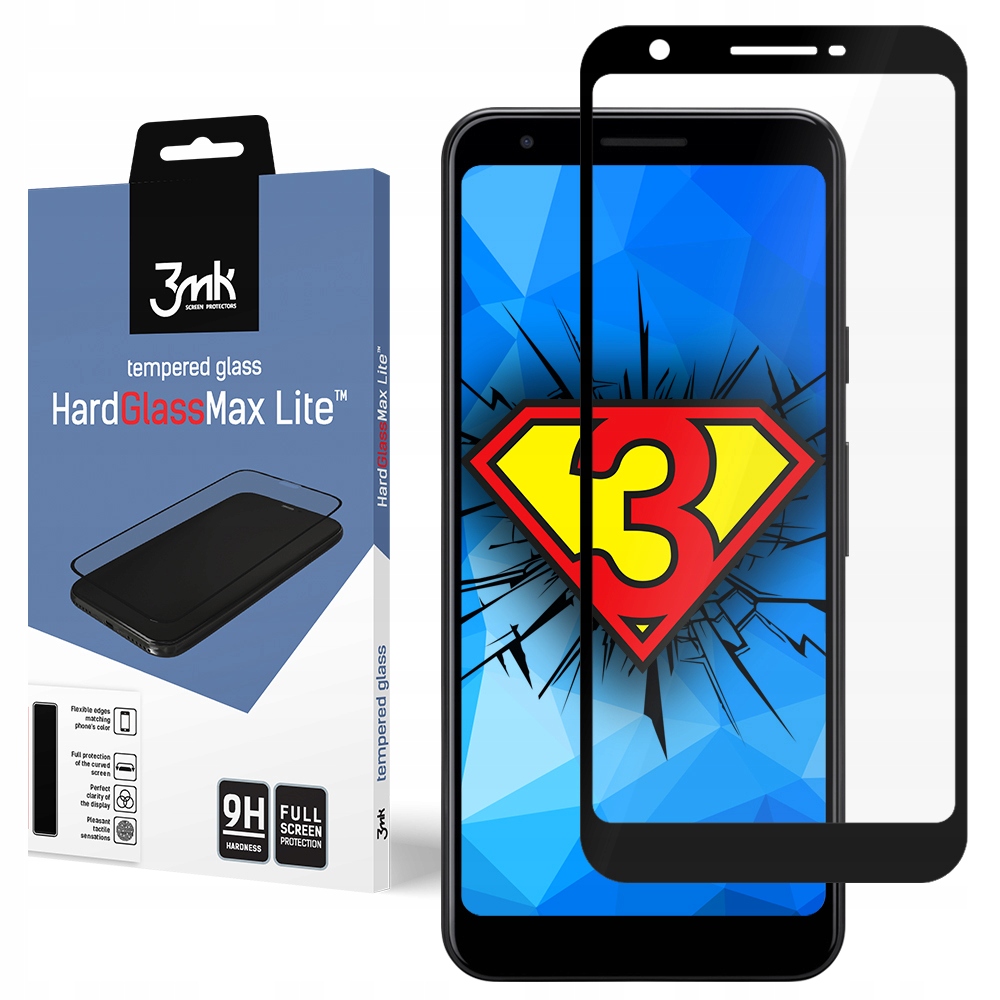 

Szkło full screen 3mk Hg Max Lite do Pixel 3a XL
