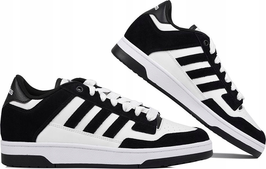 Pánské Boty Adidas Rapid Court Low Bílo-černé JP5255 vel. 41 1/3