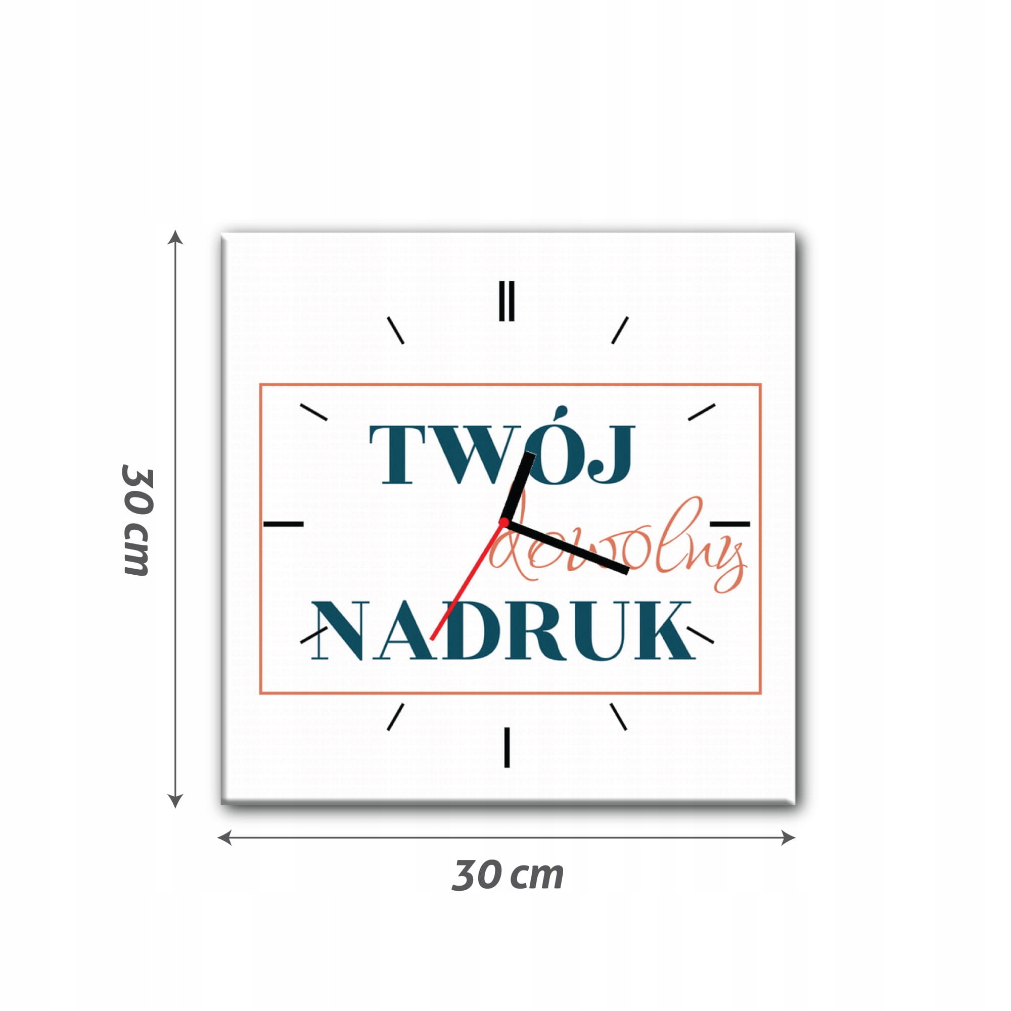 

Foto Zegar Szklany z dowolnym nadrukiem 30x30cm