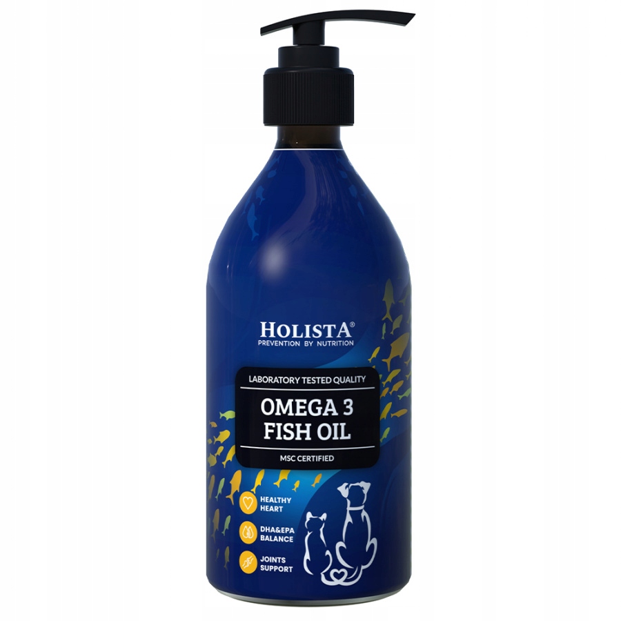 Levně Holista Omega 3 olej Pro Psa Kočku 500 ml Imunita Zdravé klouby Kůže Srst