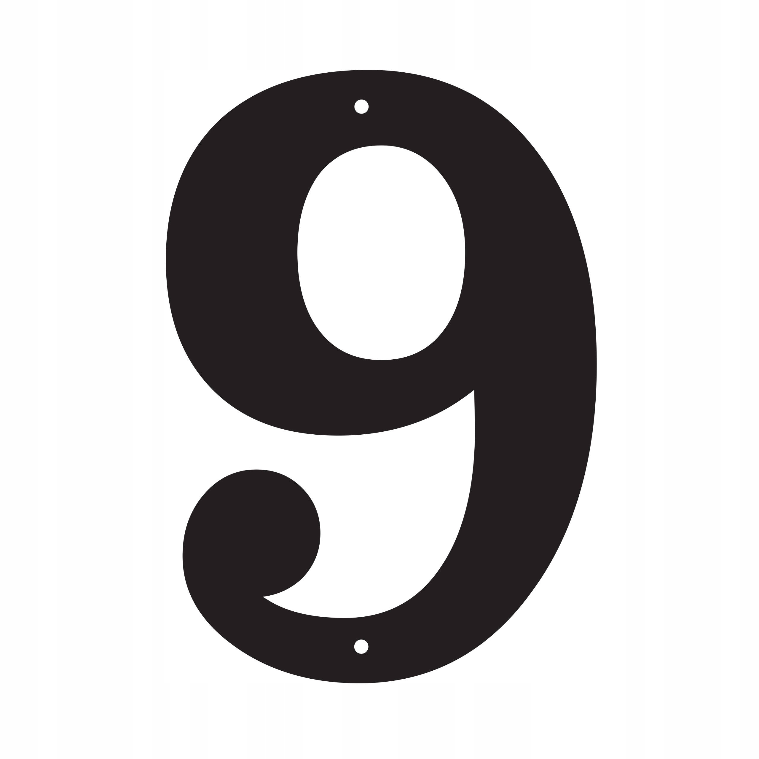 TABLICZKA ADRESOWA SZYLD NUMER DOMU 9 METALOWA