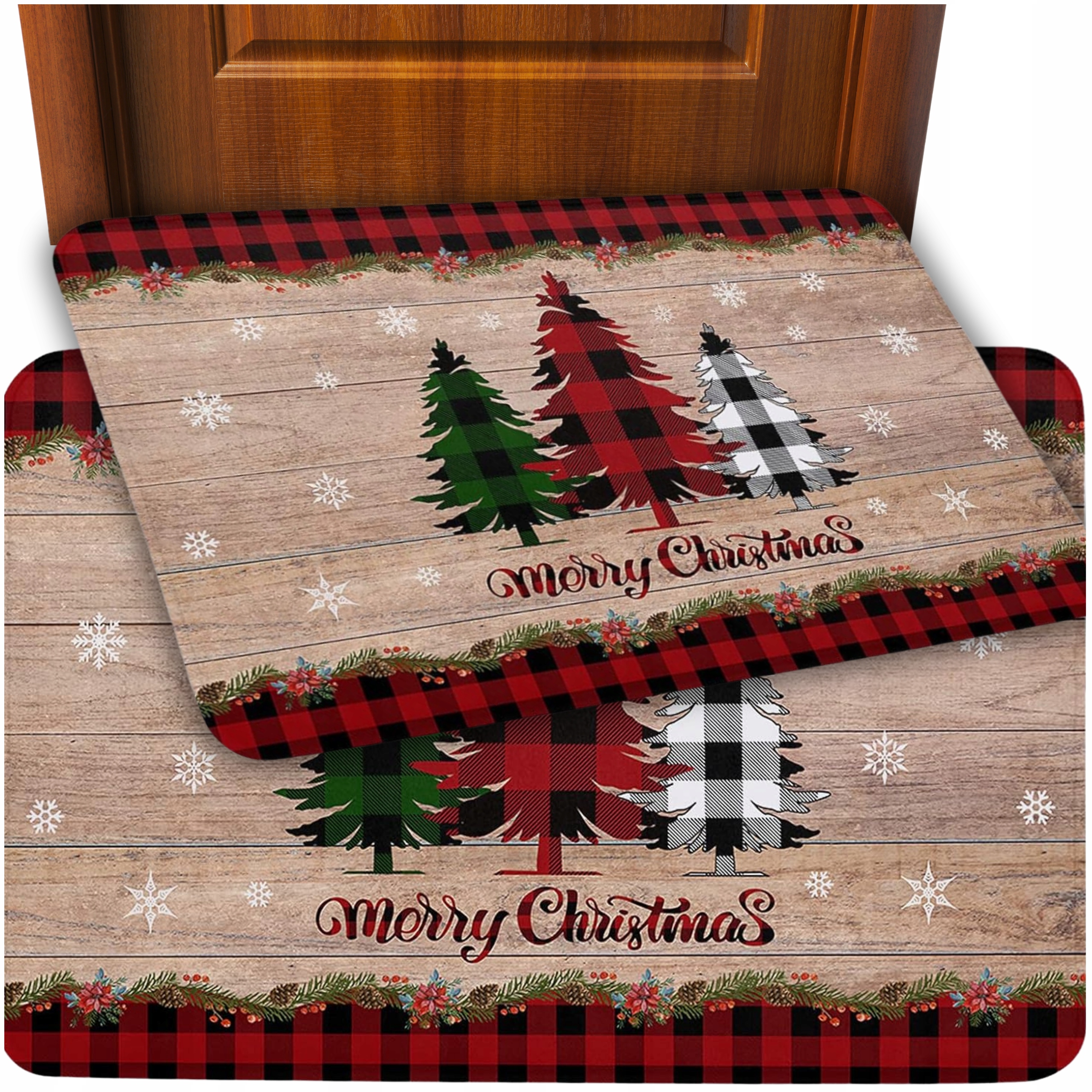Vánoční Rohožka Pod Dveře Vstupní Podložka Do Bot Koberec 40x60cm
