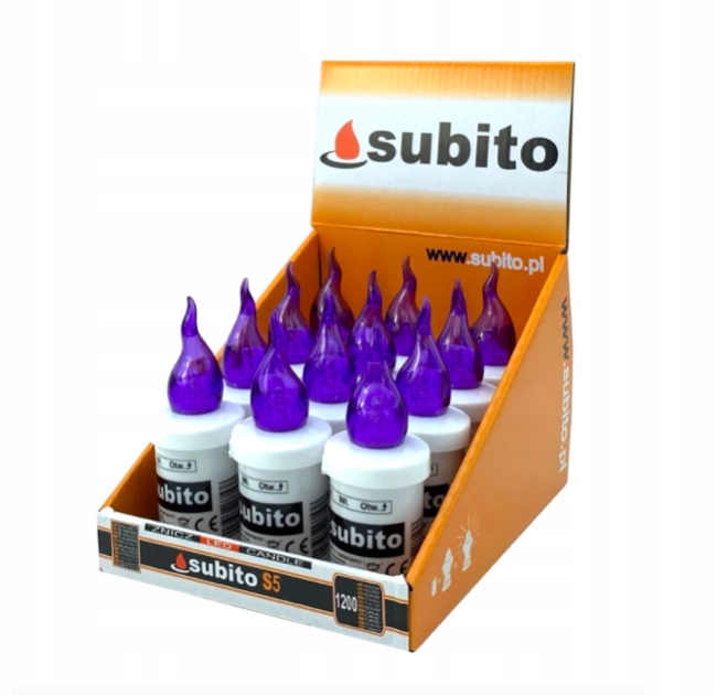 

Wkład Elektryczny Subito S5 Fioletowy Led 12 Szt