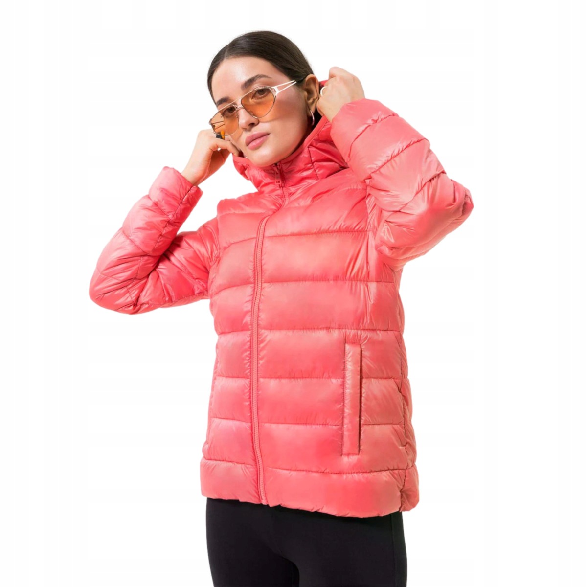Dámská bunda Champion 115750PS171 Hooded Polyfilled Jacket Růžová S