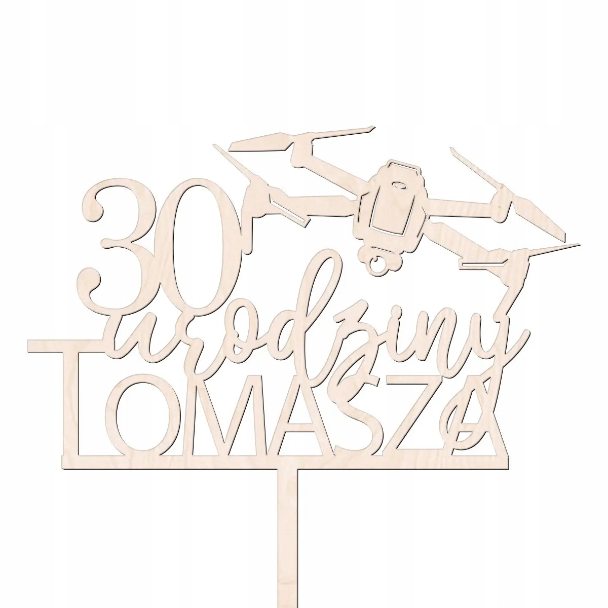 

Topper Dron urodziny napis na tort personalizowany