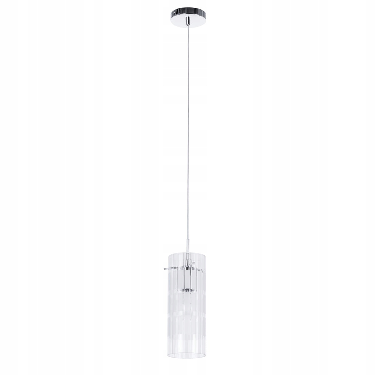 Lampa wisząca nowoczesna chrom szklany ozdobny klosz nad stół wyspę Italux