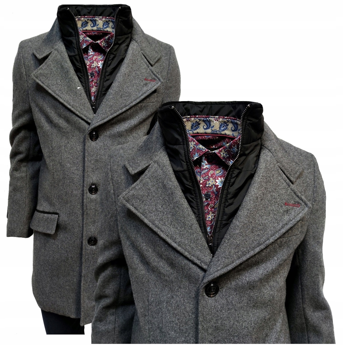 Pánská fleecová zateplená vlněná bunda 60