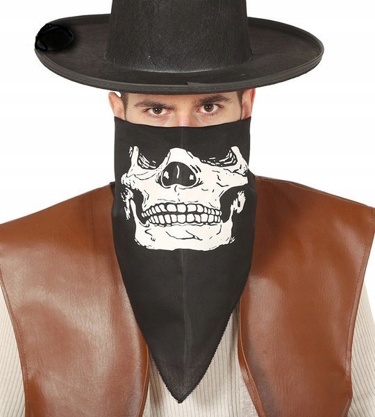 

Chusta Na Twarz Czaszka Czarna Czaszki Halloween