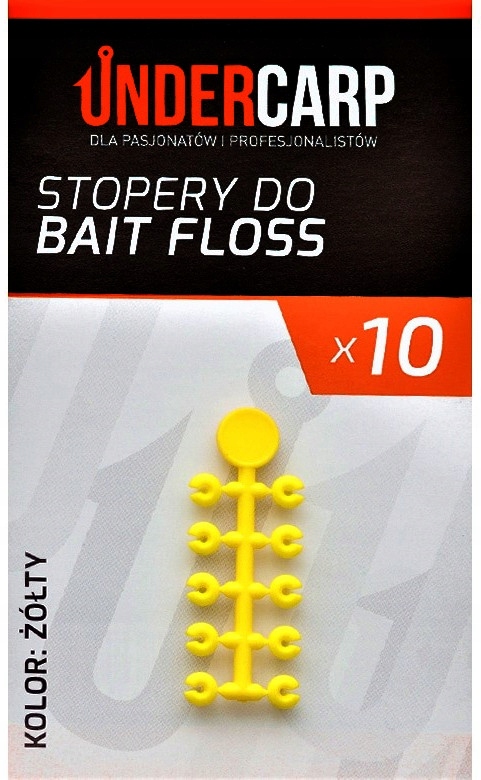 UnderCarp Stopery do Bait Floss Żółty 10szt.