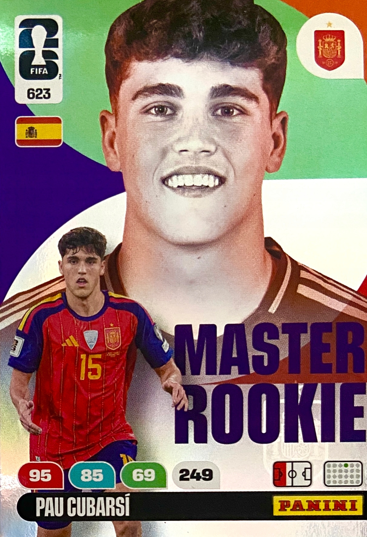 Panini Fifa World Cup 2026 karta piłkarska Master Rookie 623 Pau Cubarsi