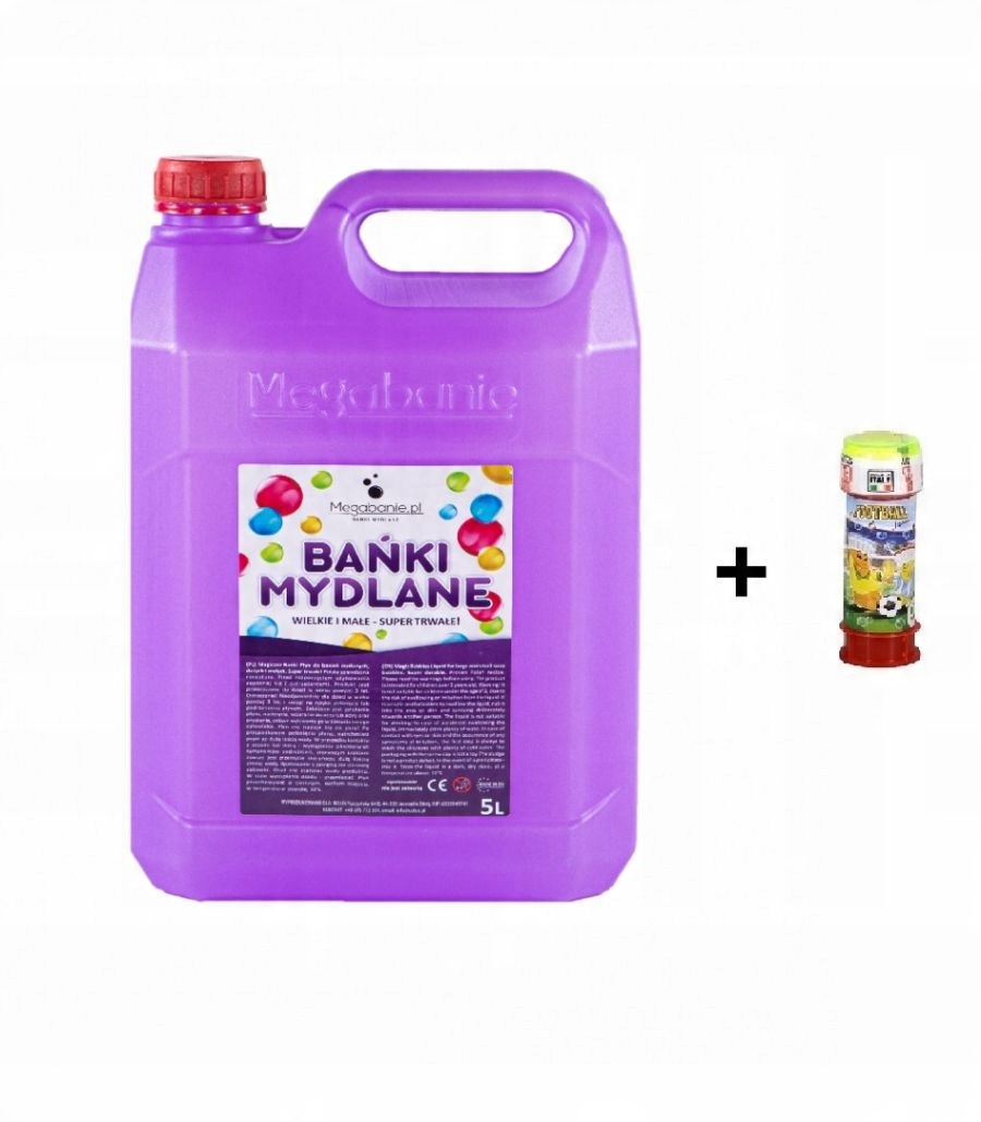 

Bańki Mydlane 5L Płyn Do Baniek Mydlanych +mini