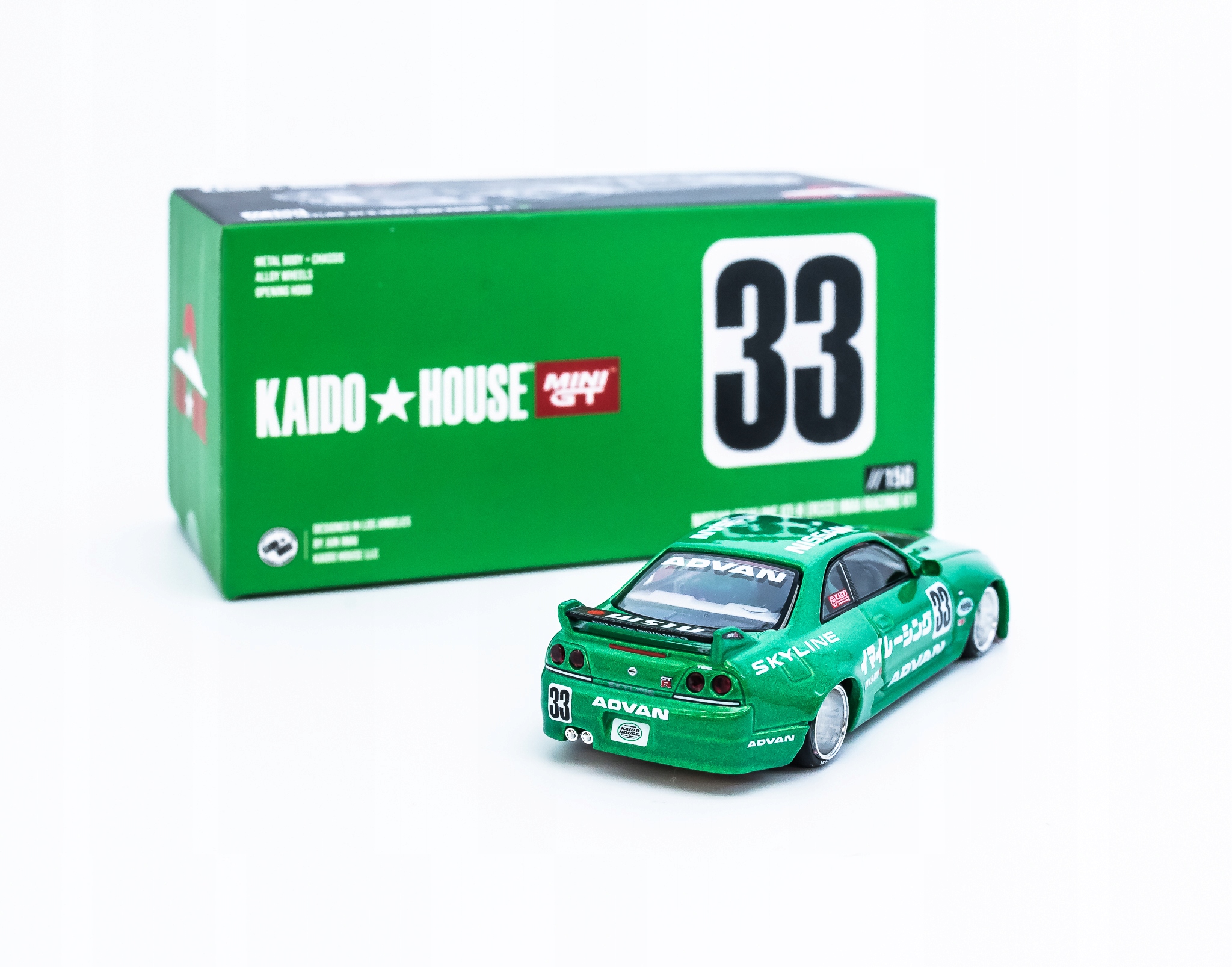 ミニカー 1/64 KAIDO HOUSE SKYLINE GTR R33 LTD Kaido House Mini GT 1:64 Nissan Skyline GT-R (R33) Greddy