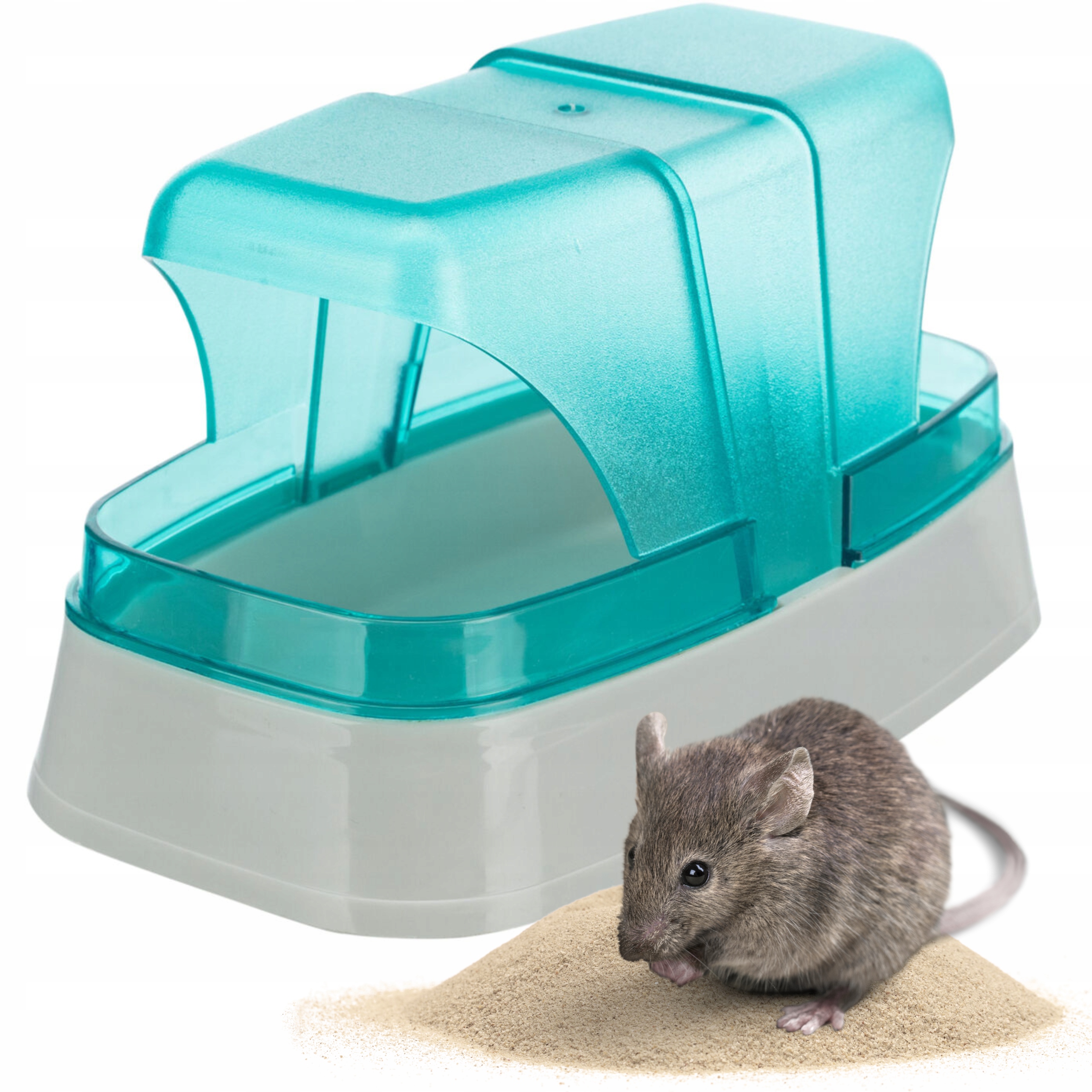 BASEN pojemnik wanna domek DO KĄPIELI piasek kąpielowy DLA MYSZKI CHOMIKA