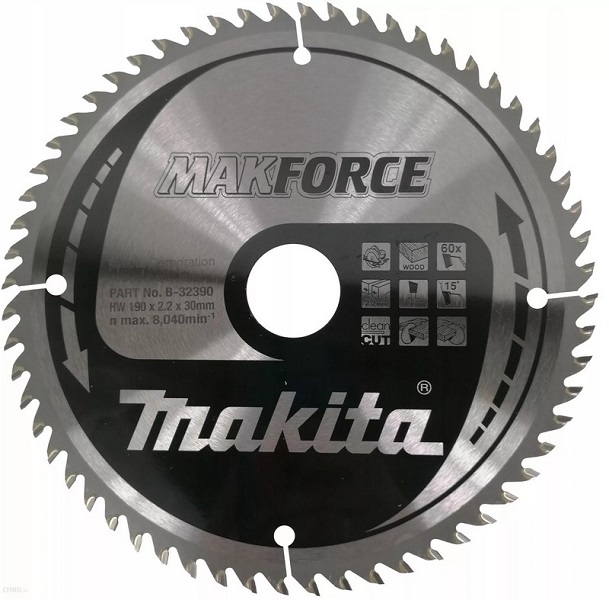 Makita Řezací kotouč na dřevo přesný 190 x 30 mm 60 zubů Makforce