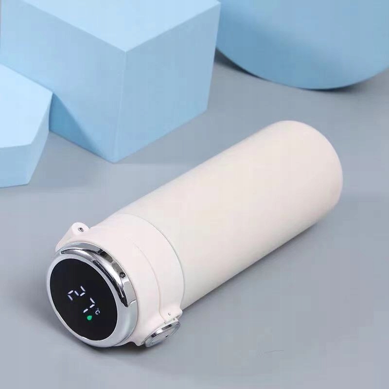 KUBEK TERMICZNY TERMOS Z TERMOMETREM TERMO KUBEK Z WYŚWIETLACZEM LED 420 ml Kolor dominujący czarny