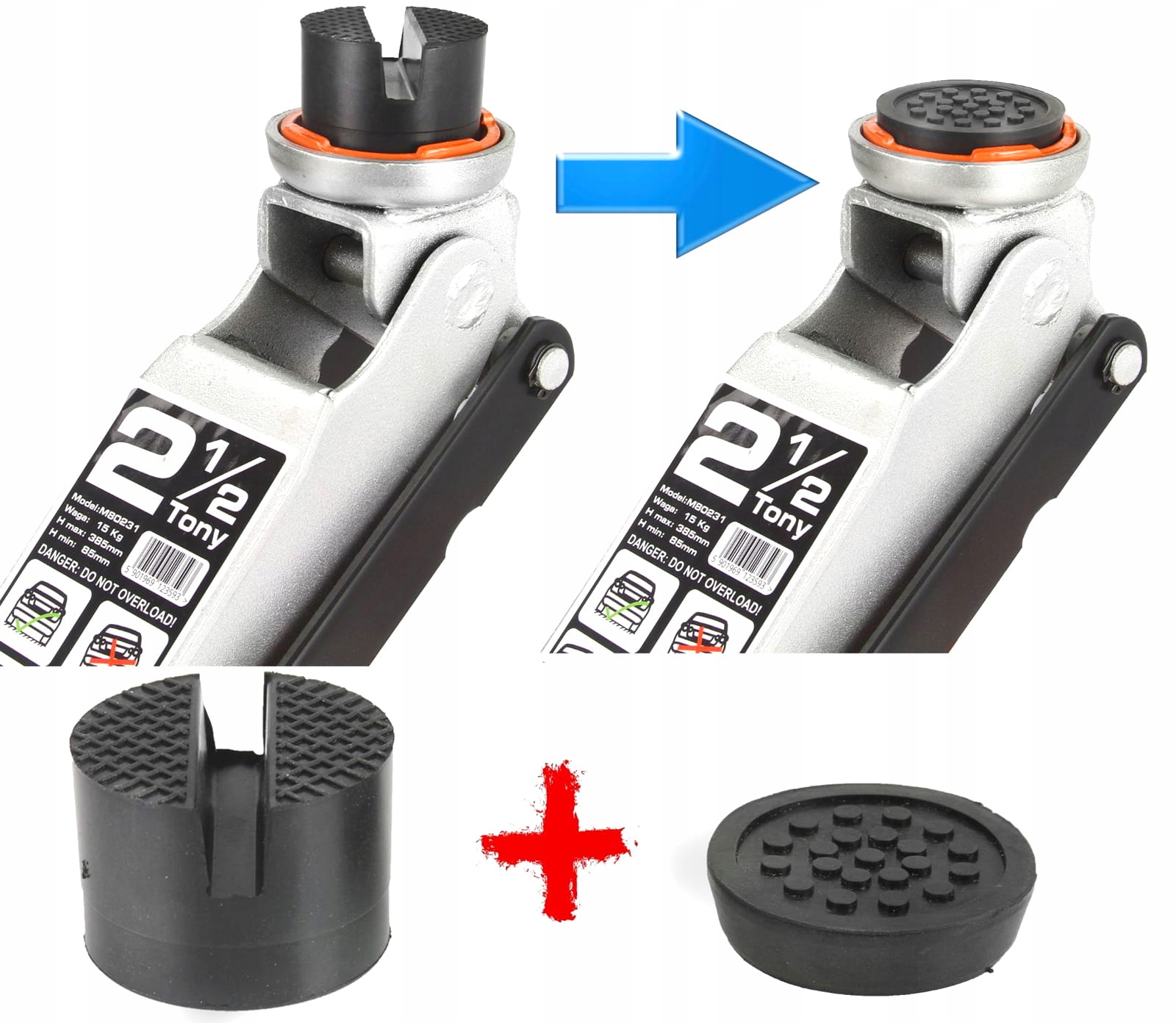 АВТОМОБІЛЬНИЙ ДОМКРАТ ЖАБА ВАЛІЗА 2,5Т Мінімальна висота підйому 85 мм