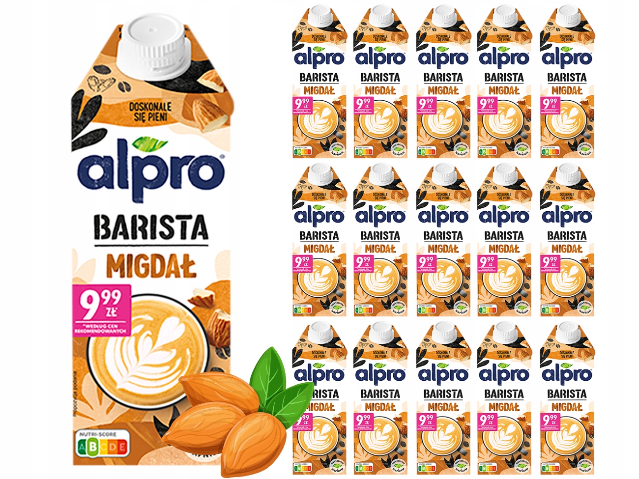 Alpro Barista Napój migdałowy Zestaw 16 x 750 ml