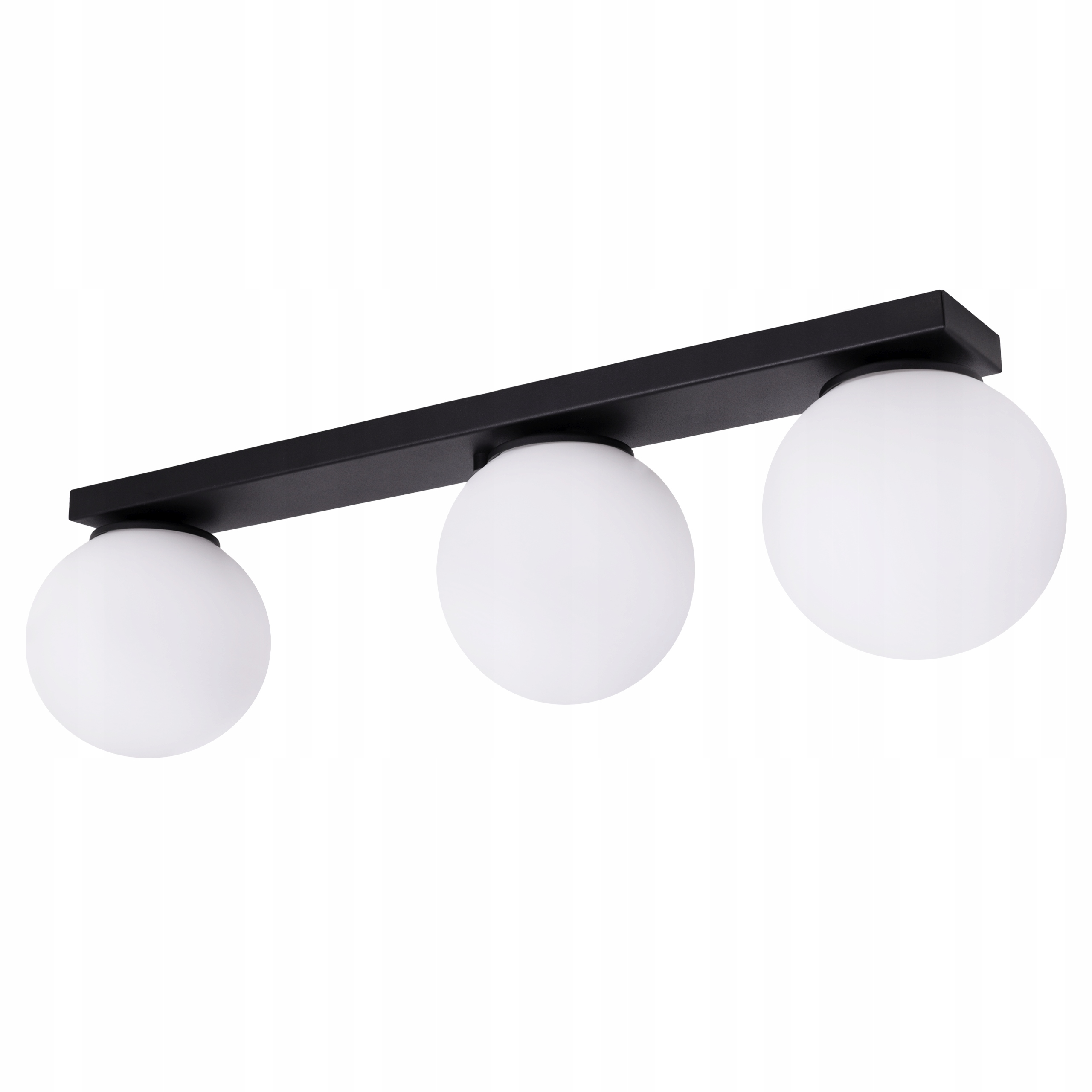 Závesná Stropná Lampa Stropné Svietidlo Čierny Luster Lišta Biele Gule Moderné