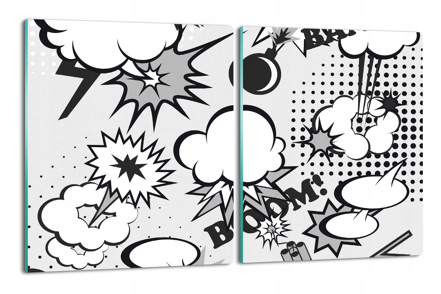 s potiskem obal 2x 40x52 Dýmky slova pop art