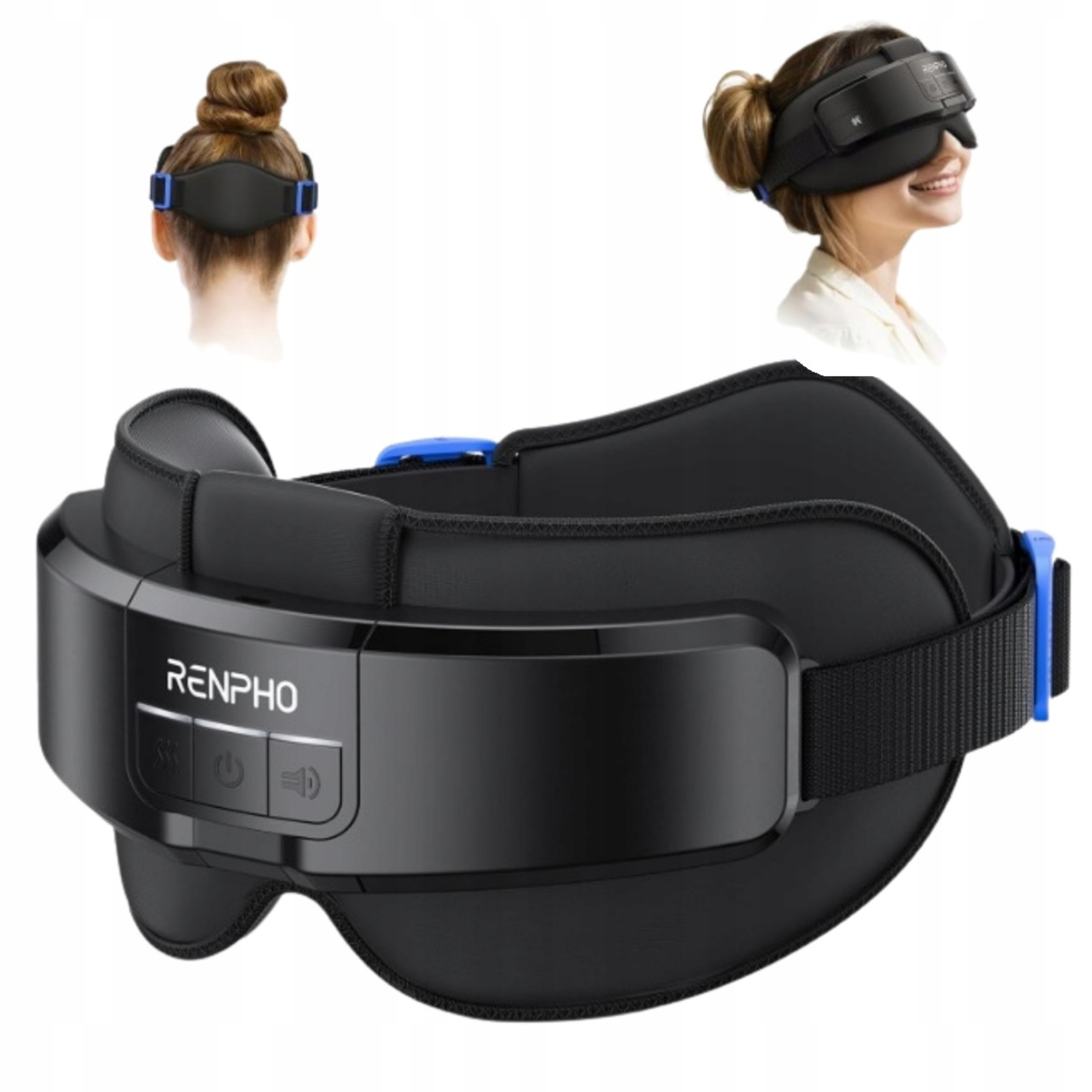 Masażer Oczu i Głowy Renpho Termoterapia Migrena Bluetooth Kompresja 3D Pc