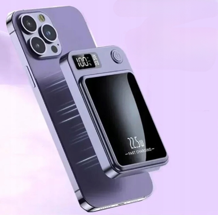 Bezprzewodowy Powerbank MagSafe Indukcyjny 10000mAh 22,5W Iphone Ładowarka Marka inna