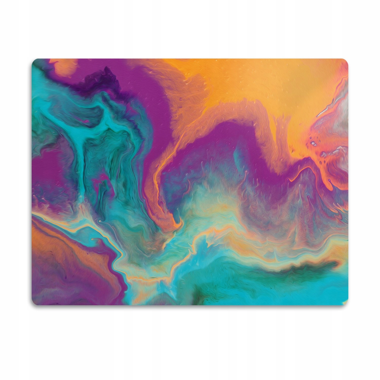 Levně Podložka pod misku pro psa Barevné vzory 90x60 cm