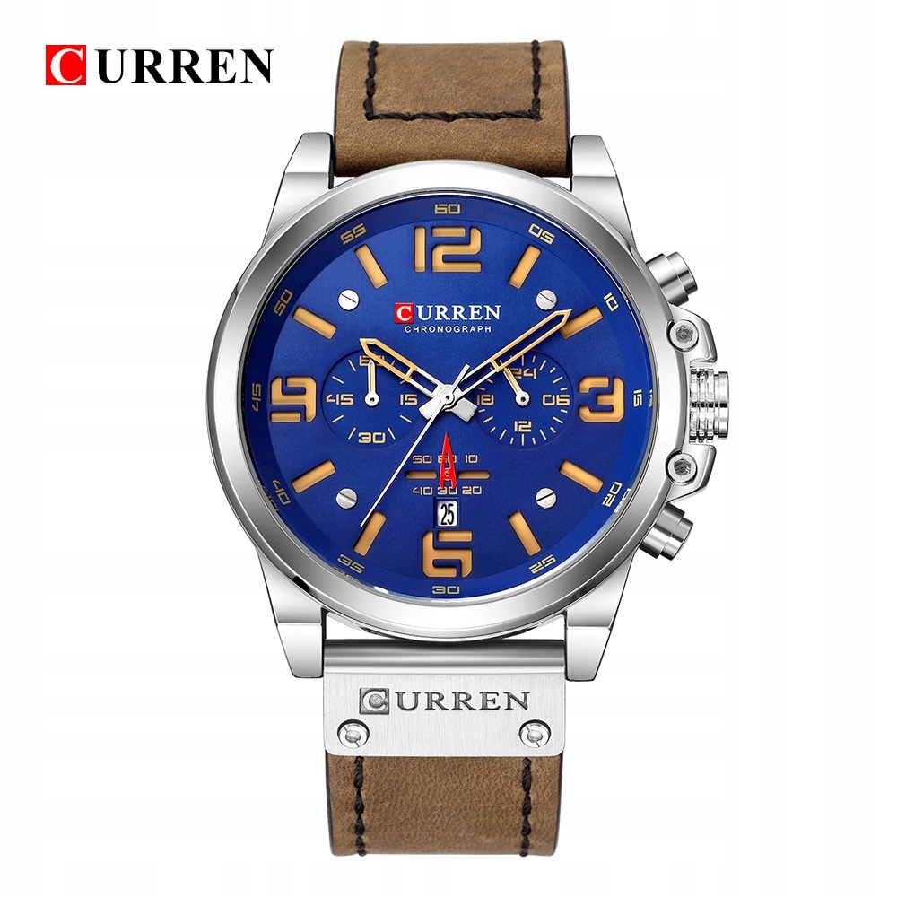 ZEGAREK MĘSKI CURREN KLASYCZNY ELEGANCKI CHRONOGRAF DATOWNIK 6 KOLORÓW Typ naręczny