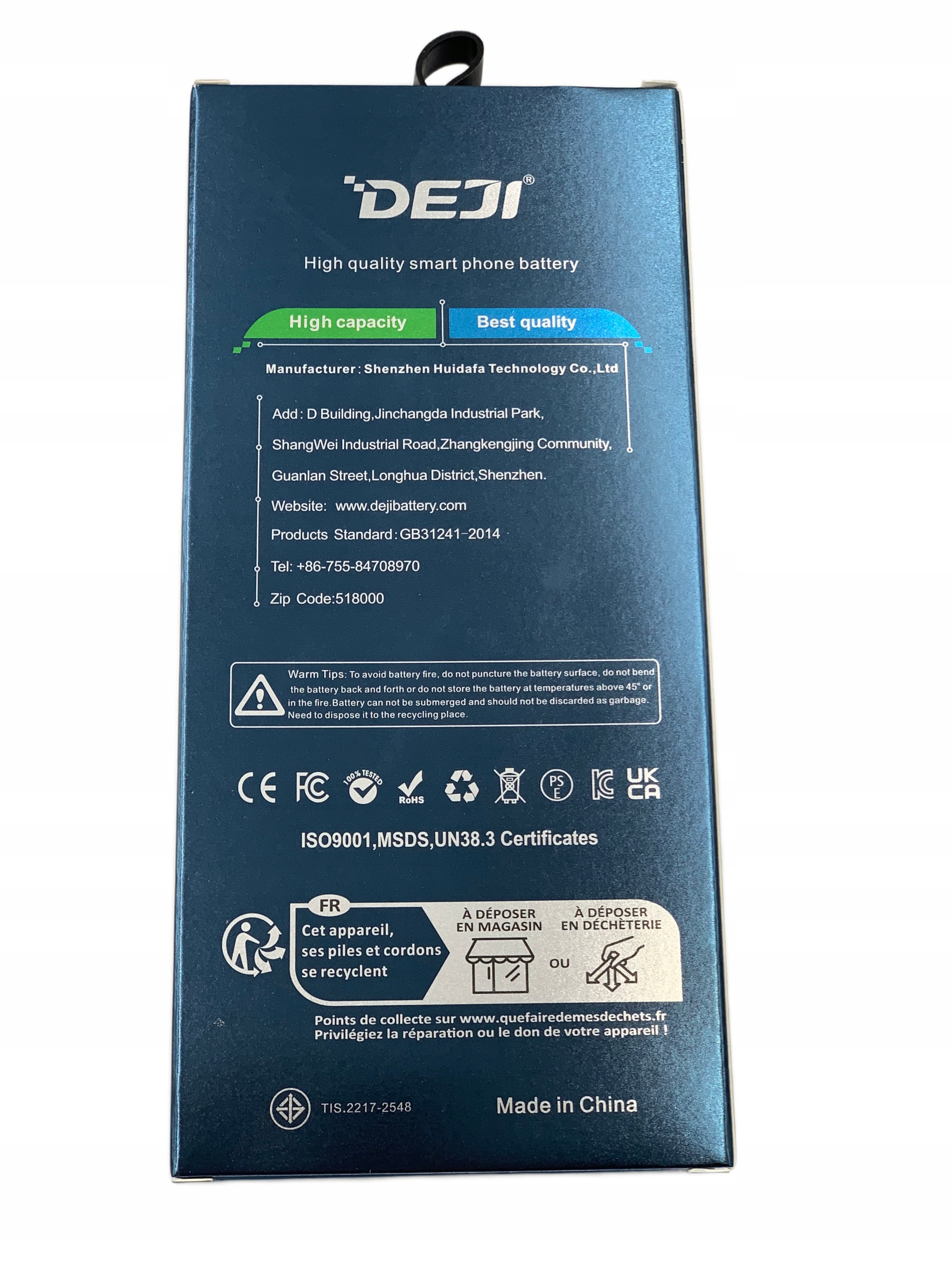 BATERIA DEJI DO NOKIA BL-5C 1200 mAh POWIĘKSZONA POJEMNOŚĆ 6230i, 6600, N70 Pojemność akumulatora 1200 mAh